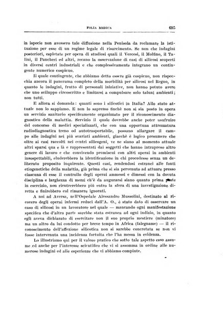 Folia medica periodico trimensile di patologia e clinica medica