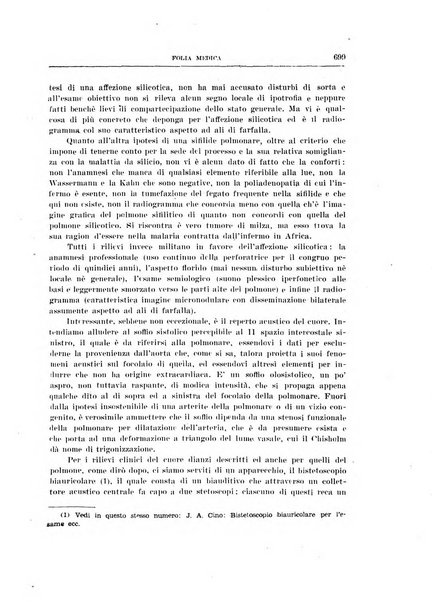 Folia medica periodico trimensile di patologia e clinica medica