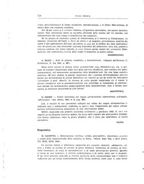 Folia medica periodico trimensile di patologia e clinica medica