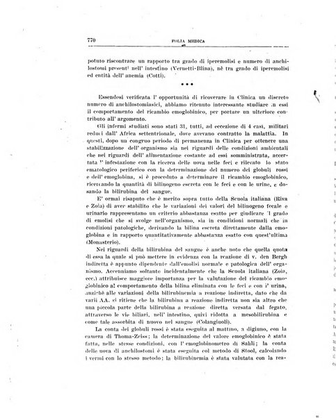 Folia medica periodico trimensile di patologia e clinica medica