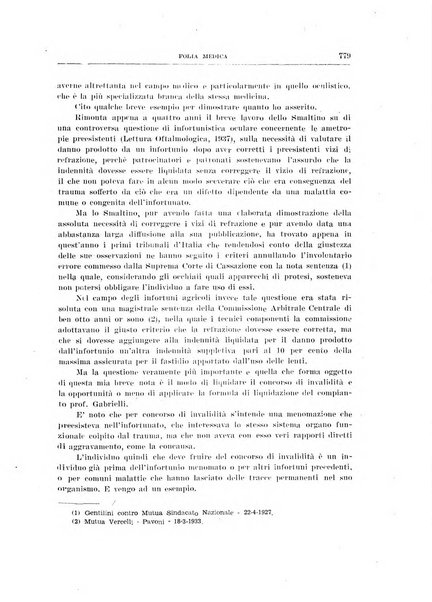 Folia medica periodico trimensile di patologia e clinica medica