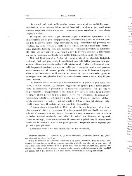 Folia medica periodico trimensile di patologia e clinica medica