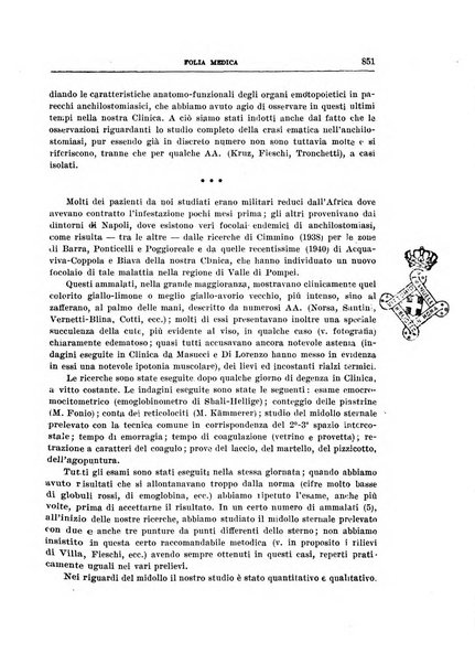 Folia medica periodico trimensile di patologia e clinica medica