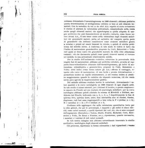 Folia medica periodico trimensile di patologia e clinica medica