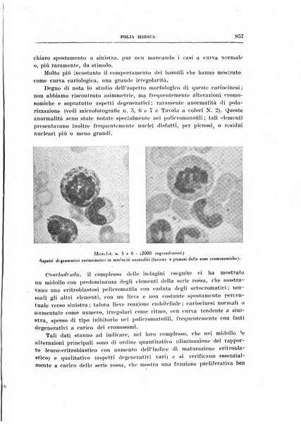 Folia medica periodico trimensile di patologia e clinica medica