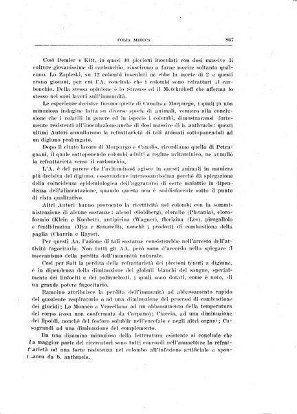 Folia medica periodico trimensile di patologia e clinica medica