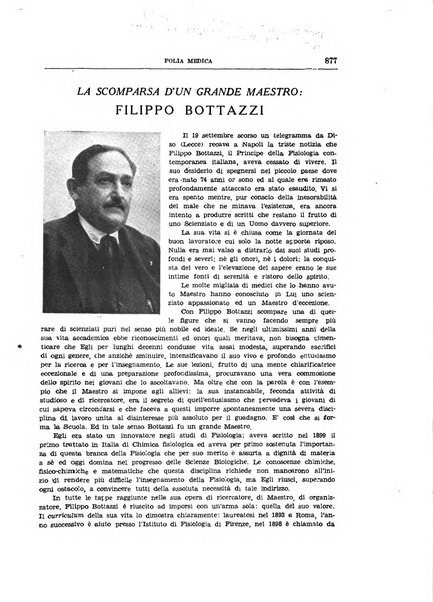 Folia medica periodico trimensile di patologia e clinica medica