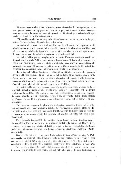 Folia medica periodico trimensile di patologia e clinica medica