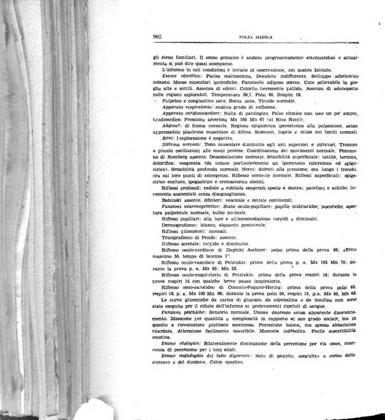 Folia medica periodico trimensile di patologia e clinica medica