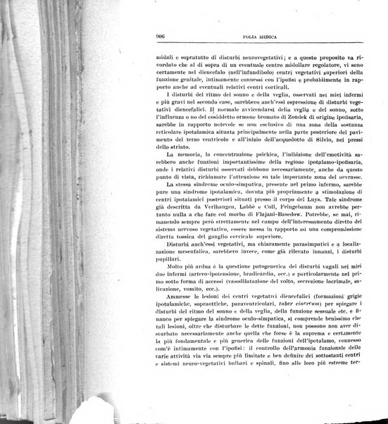 Folia medica periodico trimensile di patologia e clinica medica