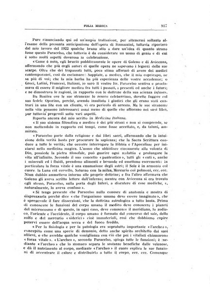 Folia medica periodico trimensile di patologia e clinica medica