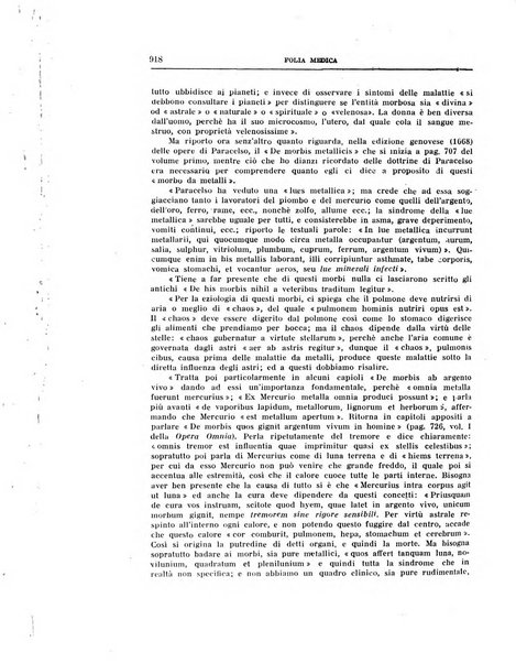 Folia medica periodico trimensile di patologia e clinica medica