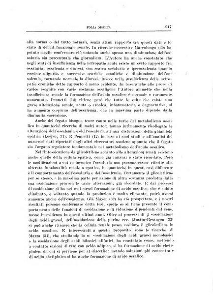 Folia medica periodico trimensile di patologia e clinica medica