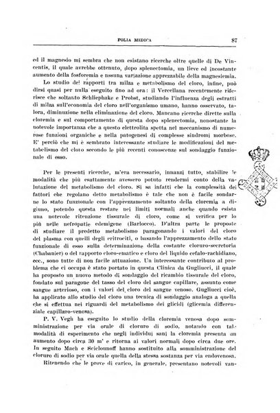 Folia medica periodico trimensile di patologia e clinica medica