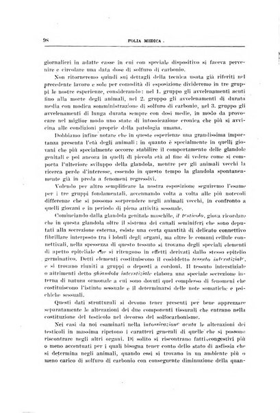 Folia medica periodico trimensile di patologia e clinica medica