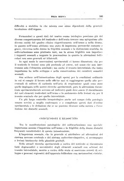 Folia medica periodico trimensile di patologia e clinica medica