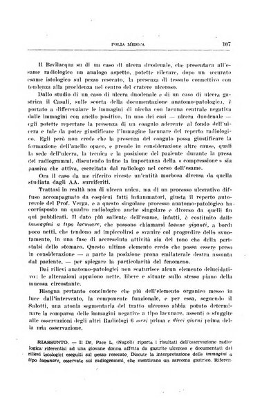 Folia medica periodico trimensile di patologia e clinica medica