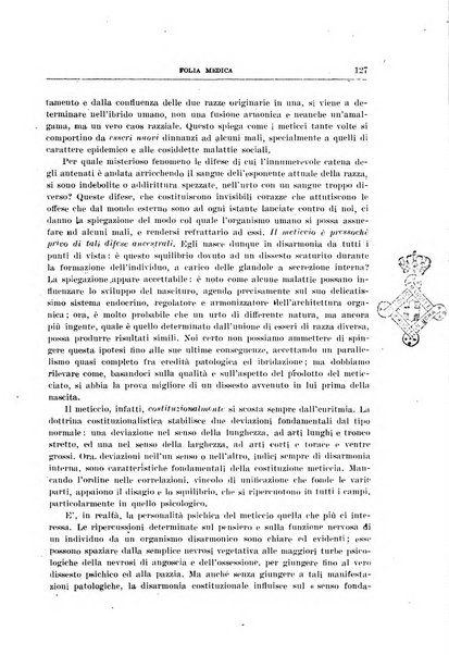 Folia medica periodico trimensile di patologia e clinica medica