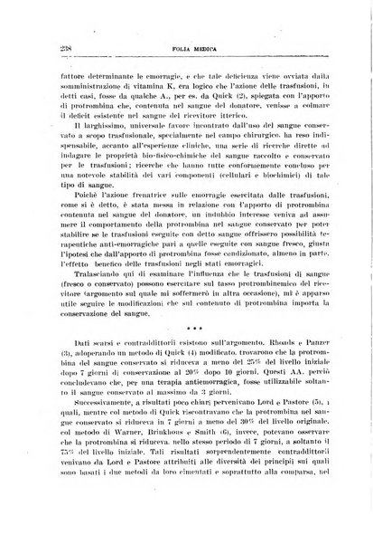 Folia medica periodico trimensile di patologia e clinica medica