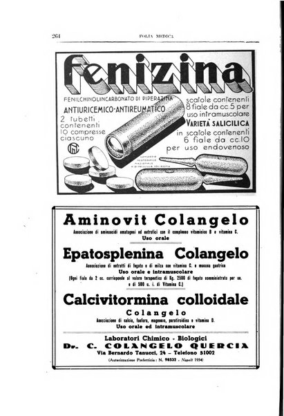 Folia medica periodico trimensile di patologia e clinica medica