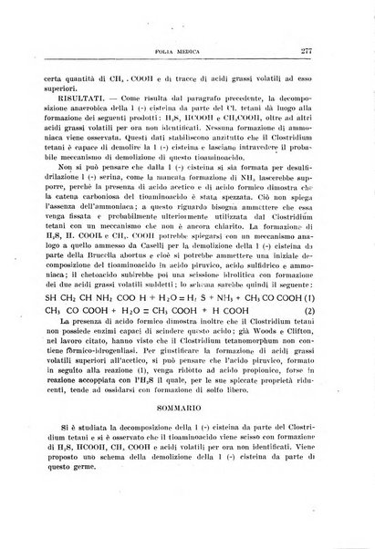 Folia medica periodico trimensile di patologia e clinica medica