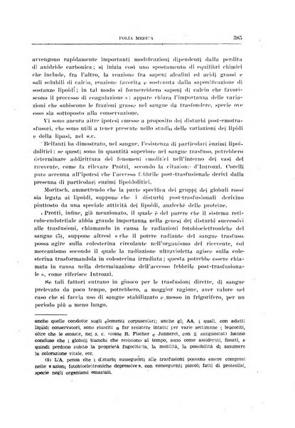 Folia medica periodico trimensile di patologia e clinica medica