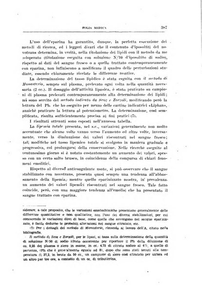 Folia medica periodico trimensile di patologia e clinica medica