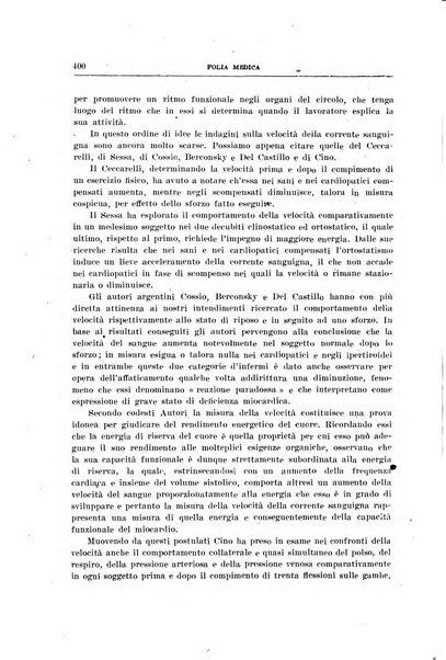 Folia medica periodico trimensile di patologia e clinica medica