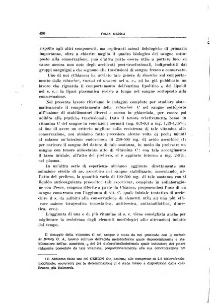 Folia medica periodico trimensile di patologia e clinica medica