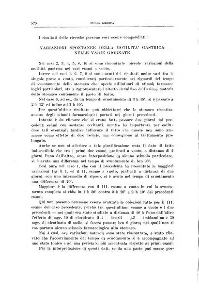 Folia medica periodico trimensile di patologia e clinica medica