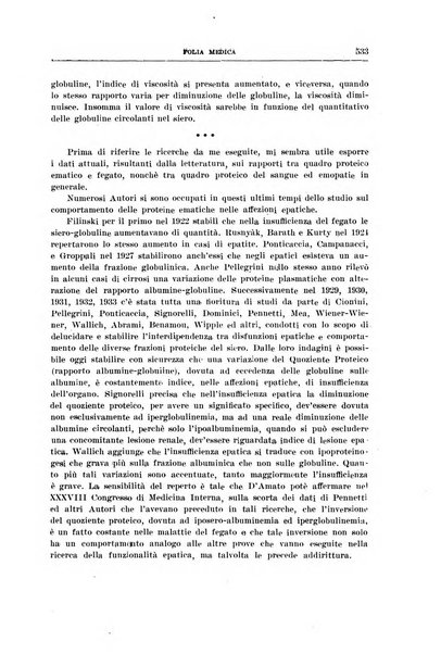 Folia medica periodico trimensile di patologia e clinica medica