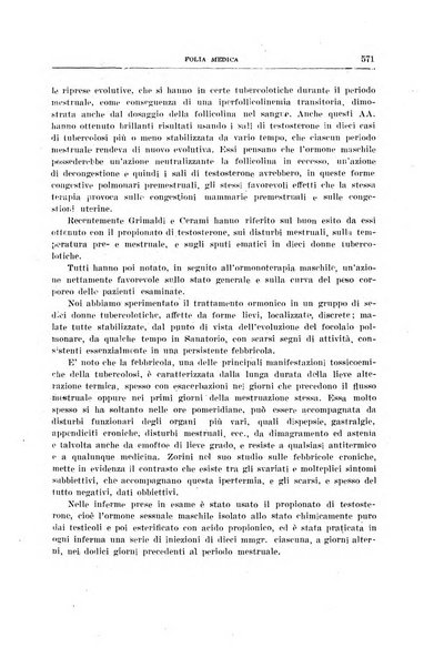 Folia medica periodico trimensile di patologia e clinica medica