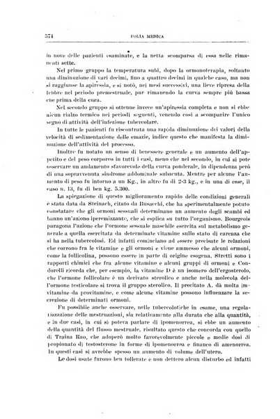 Folia medica periodico trimensile di patologia e clinica medica