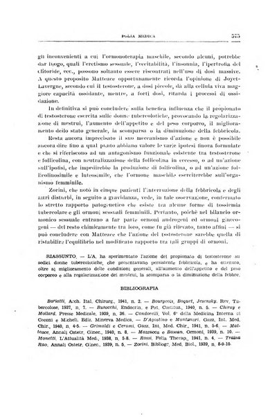 Folia medica periodico trimensile di patologia e clinica medica