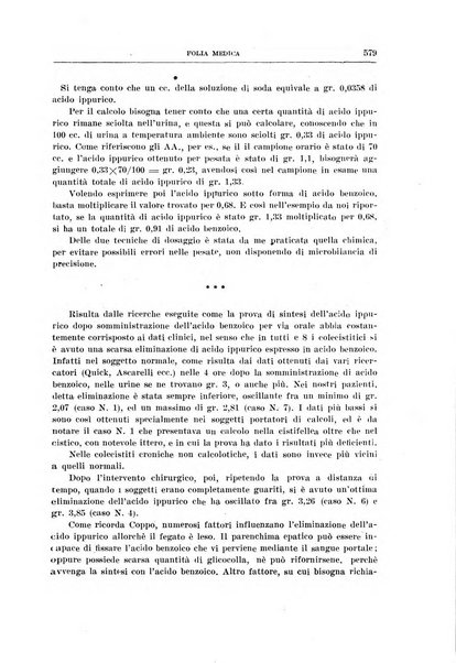 Folia medica periodico trimensile di patologia e clinica medica