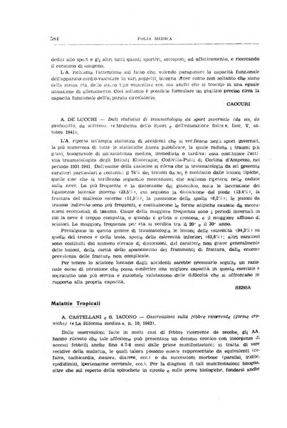 Folia medica periodico trimensile di patologia e clinica medica