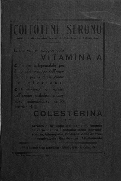 Folia medica periodico trimensile di patologia e clinica medica