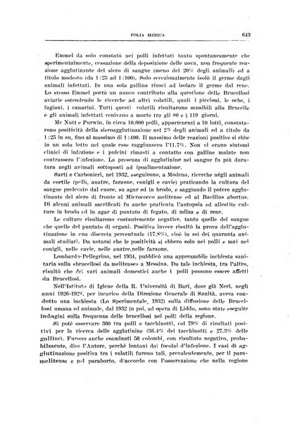 Folia medica periodico trimensile di patologia e clinica medica