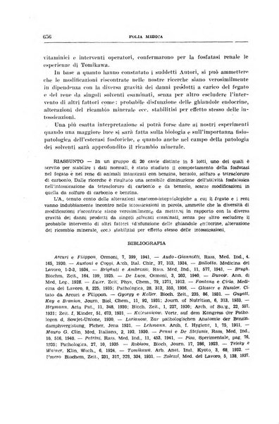 Folia medica periodico trimensile di patologia e clinica medica