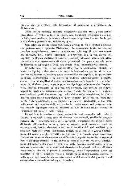 Folia medica periodico trimensile di patologia e clinica medica