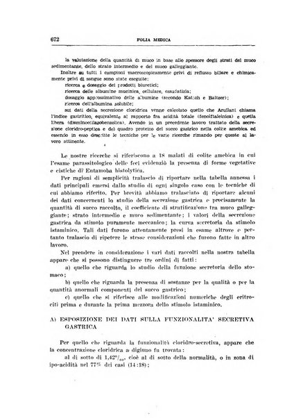 Folia medica periodico trimensile di patologia e clinica medica