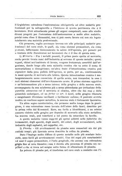 Folia medica periodico trimensile di patologia e clinica medica