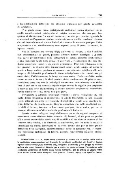 Folia medica periodico trimensile di patologia e clinica medica