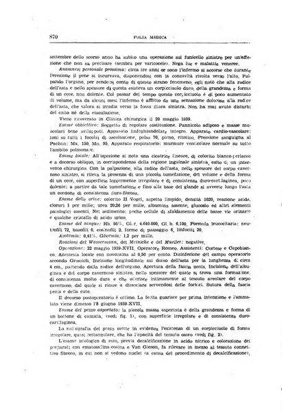 Folia medica periodico trimensile di patologia e clinica medica