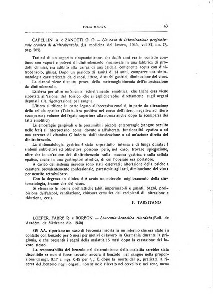 Folia medica periodico trimensile di patologia e clinica medica