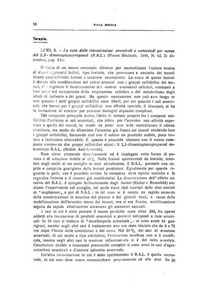 Folia medica periodico trimensile di patologia e clinica medica