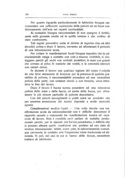 Folia medica periodico trimensile di patologia e clinica medica