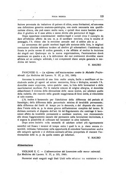 Folia medica periodico trimensile di patologia e clinica medica