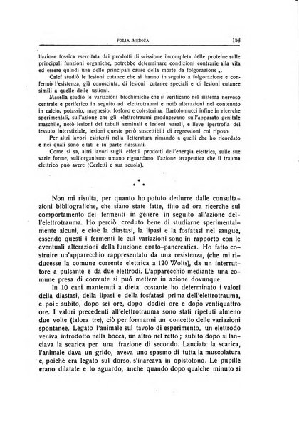 Folia medica periodico trimensile di patologia e clinica medica