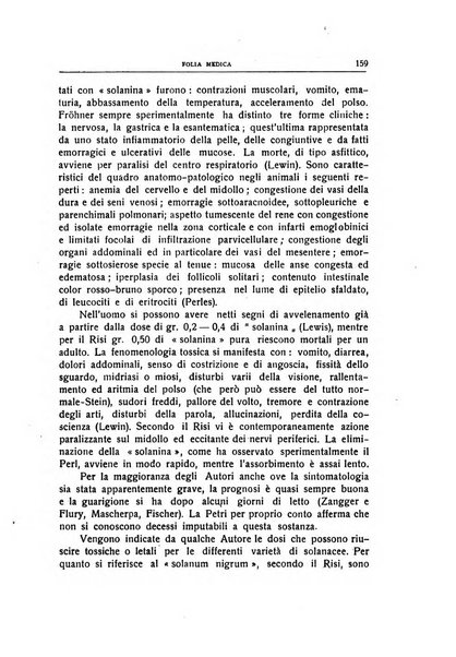 Folia medica periodico trimensile di patologia e clinica medica